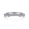 Vintage 14K White Gold Diamond Matching Wedding Band - 0.16 ct
