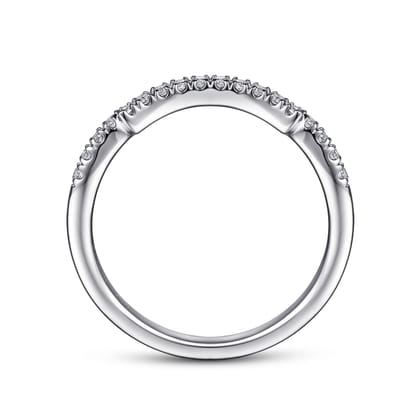Vintage 14K White Gold Diamond Matching Wedding Band