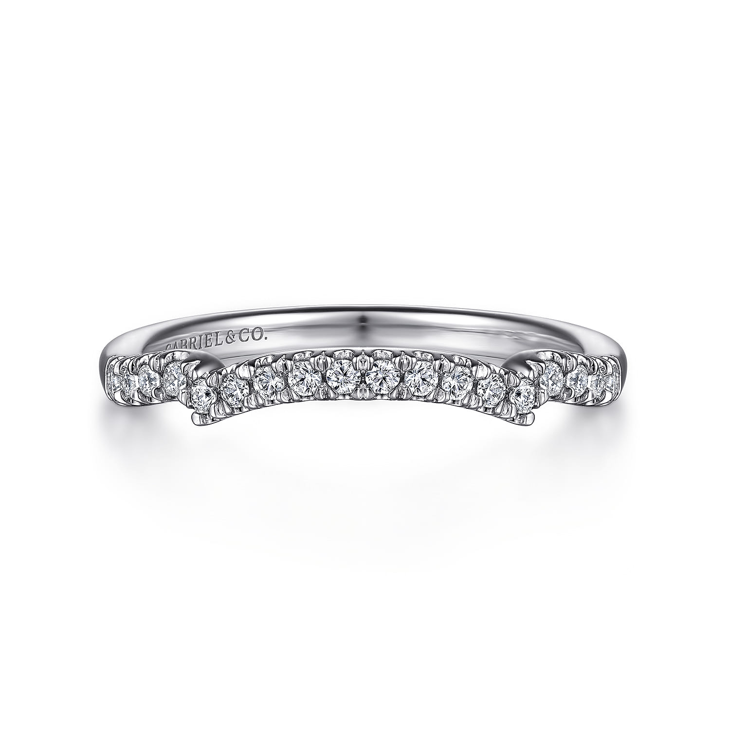 Vintage 14K White Gold Diamond Matching Wedding Band - 0.16 ct - Shot 1