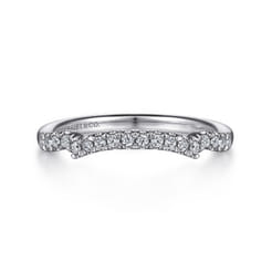Vintage 14K White Gold Diamond Matching Wedding Band