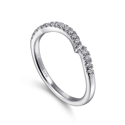 Vintage 14K White Gold Diamond Matching Wedding Band