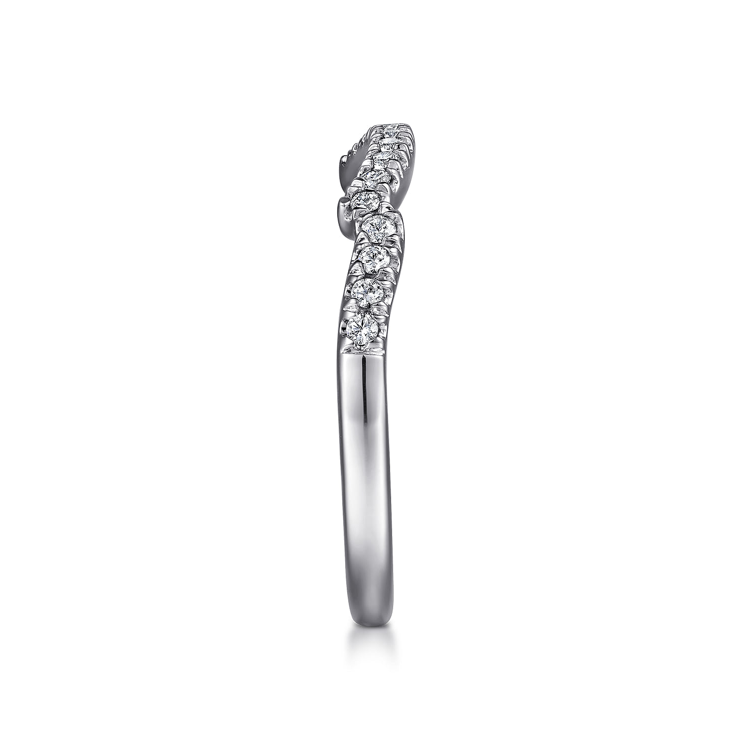 Vintage 14K White Gold Diamond Matching Wedding Band - 0.16 ct - Shot 5