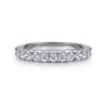 Vintage 14K White Gold Diamond Matching Wedding Band - 0.97 ct