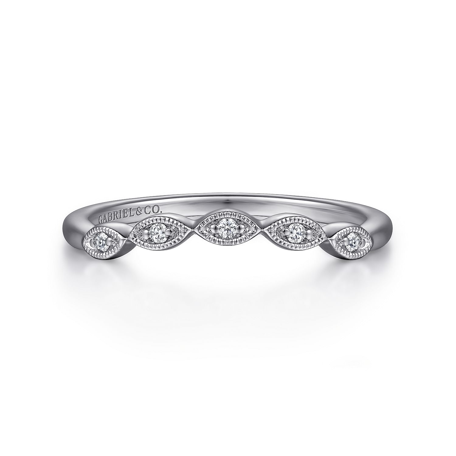 Vintage Inspired 14K White Gold Oval Halo Diamond Engagement
