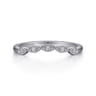 Vintage 14K White Gold Diamond Matching Wedding Band - 0.04 ct