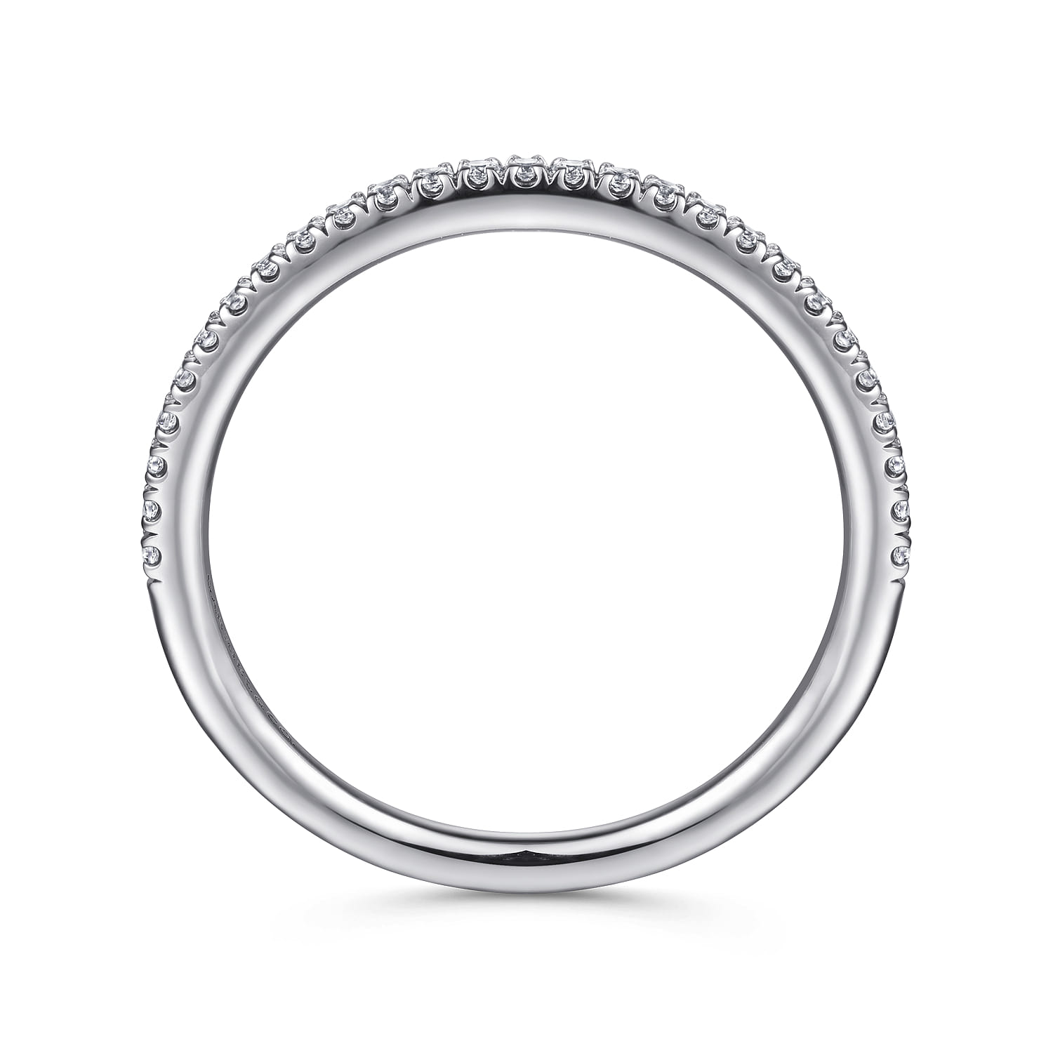Vintage 14K White Gold Diamond Matching Wedding Band - 0.16 ct - Shot 2