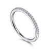 Vintage 14K White Gold Diamond Matching Wedding Band - 0.16 ct