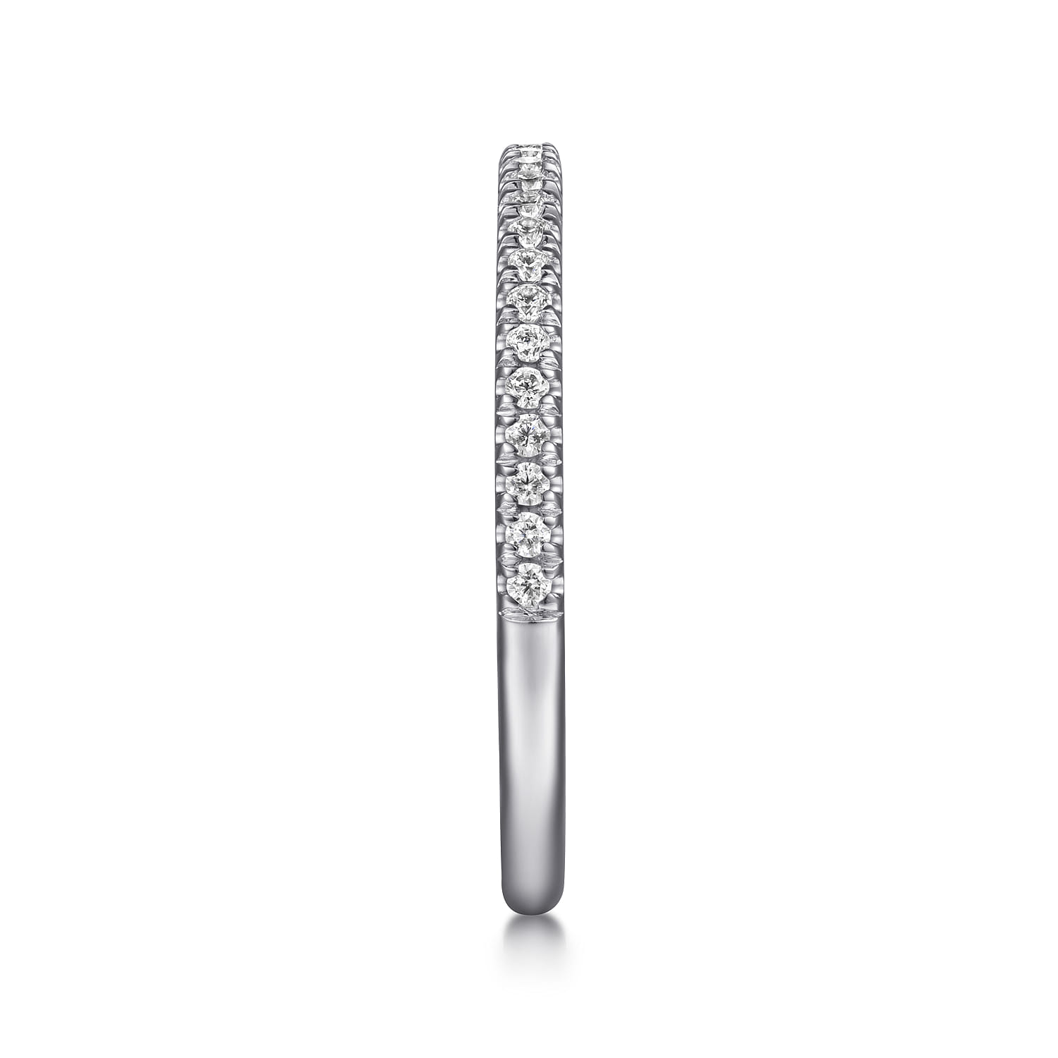 Vintage 14K White Gold Diamond Matching Wedding Band - 0.16 ct - Shot 5