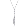 Vintage 14K White Gold Diamond Necklace - 0.23 ct