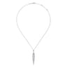 Vintage 14K White Gold Diamond Pendant Necklace - 0.45 ct