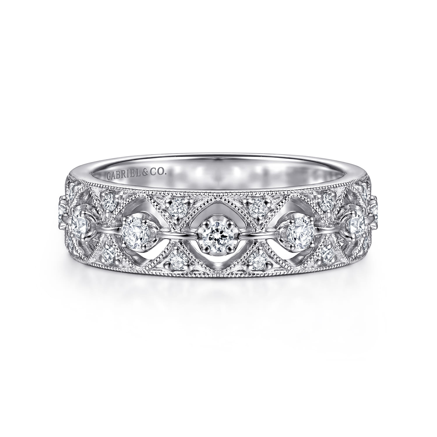Vintage 14K White Gold Diamond Ring - 0.3 ct - Shot 1