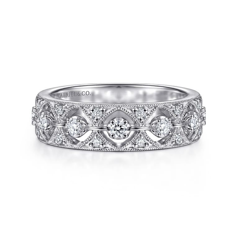 Vintage 14K White Gold Diamond Ring - 0.3 ct - Shot 1