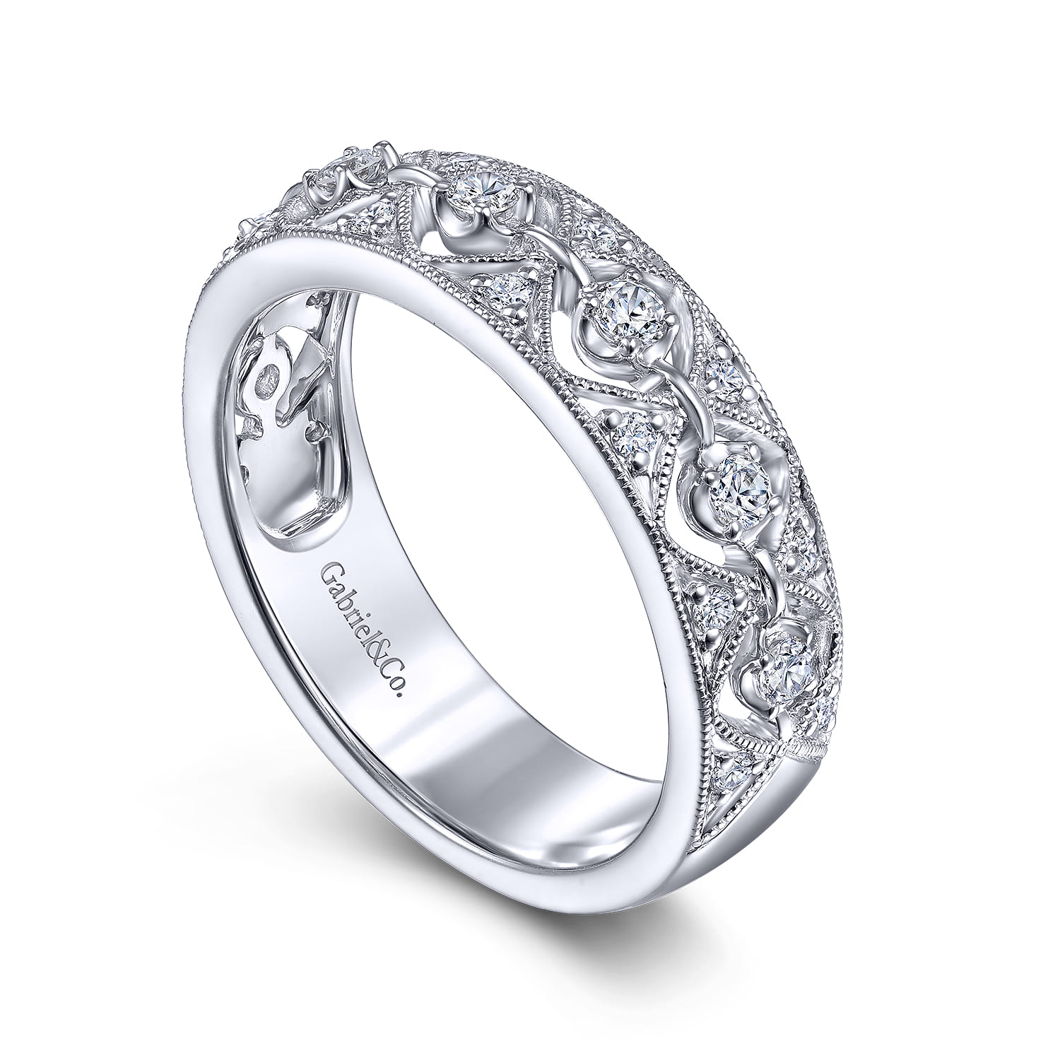 Vintage 14K White Gold Diamond Ring - 0.3 ct - Shot 3