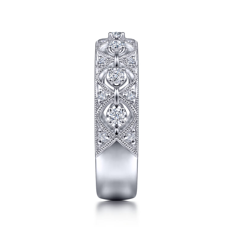 Vintage 14K White Gold Diamond Ring - 0.3 ct - Shot 4