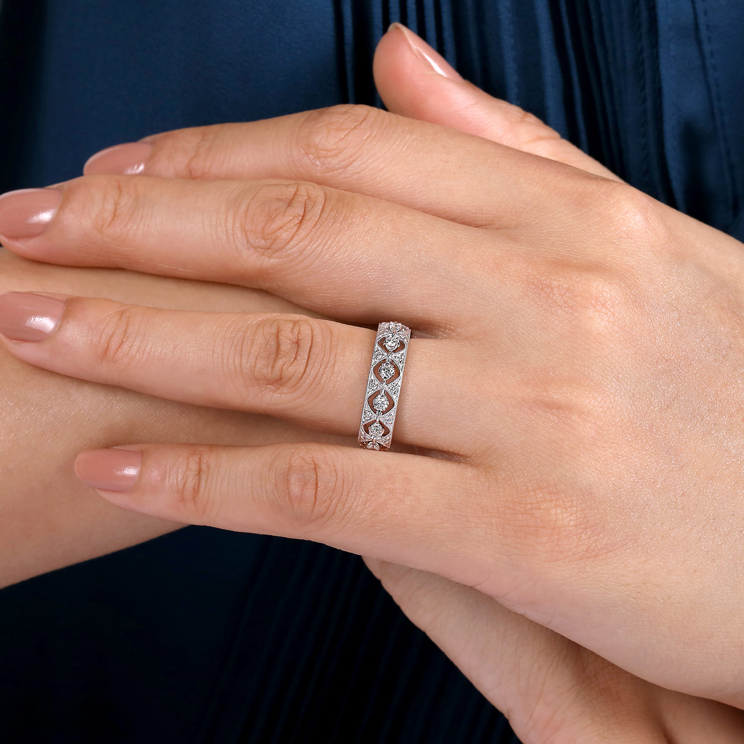 Vintage 14K White Gold Diamond Ring - 0.3 ct - Shot 5