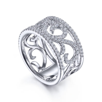 Vintage 14K White Gold Diamond Ring