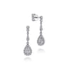 Vintage 14K White Gold Diamond Stud Earrings - 0.4 ct