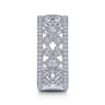 Vintage 14K White Gold Diamond Wide Band Ring - 0.65 ct