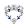 Enhancer Wedding Ring in 14k White Gold with Round Sapphire at Gabriel & Co.