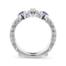 Enhancer Wedding Ring in 14k White Gold with Round Sapphire at Gabriel & Co.