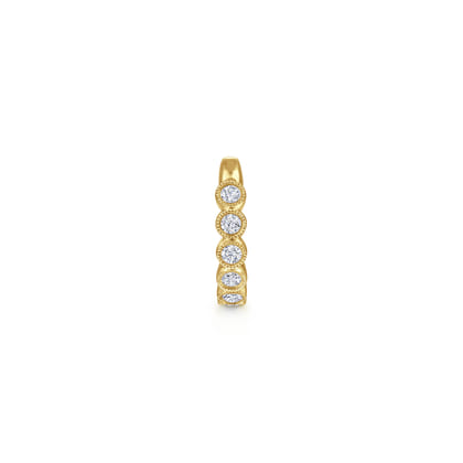 Vintage 14K Yellow Gold 15mm Diamond Ear Cuff