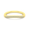 Vintage 14K Yellow Gold Diamond Matching Wedding Band - 0.06 ct