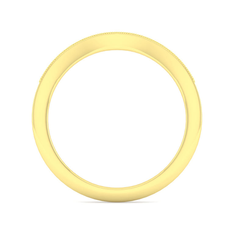 Vintage 14K Yellow Gold Diamond Matching Wedding Band - 0.06 ct - Shot 2