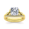 Vintage 14K Yellow Gold Diamond Matching Wedding Band - 0.06 ct