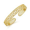 Vintage 14K Yellow Gold Open Filligree Bangle