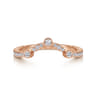 Curved Wedding Ring in 14k Rose Gold with Round Natural Diamond at Gabriel & Co.