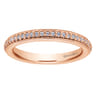Eternity Band Wedding Ring in 14k Rose Gold with Round Natural Diamond at Gabriel & Co.