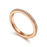 Eternity Band Wedding Ring in 14k Rose Gold with Round Natural Diamond at Gabriel & Co.