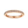 Eternity Band Wedding Ring in 14k Rose Gold with Round Natural Diamond at Gabriel & Co.