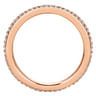 Eternity Band Wedding Ring in 14k Rose Gold with Round Natural Diamond at Gabriel & Co.