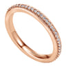 Eternity Band Wedding Ring in 14k Rose Gold with Round Natural Diamond at Gabriel & Co.