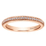 Eternity Band Wedding Ring in 14k Rose Gold with Round Natural Diamond at Gabriel & Co.