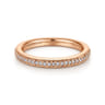Eternity Band Wedding Ring in 14k Rose Gold with Round Natural Diamond at Gabriel & Co.