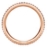 Eternity Band Wedding Ring in 14k Rose Gold with Round Natural Diamond at Gabriel & Co.