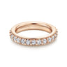 Eternity Band Wedding Ring in 14k Rose Gold with Round Natural Diamond at Gabriel & Co.