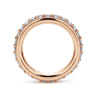 Eternity Band Wedding Ring in 14k Rose Gold with Round Natural Diamond at Gabriel & Co.