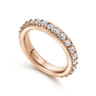 Eternity Band Wedding Ring in 14k Rose Gold with Round Natural Diamond at Gabriel & Co.