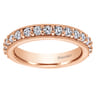Eternity Band Wedding Ring in 14k Rose Gold with Round Natural Diamond at Gabriel & Co.