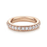 Eternity Band Wedding Ring in 14k Rose Gold with Round Natural Diamond at Gabriel & Co.