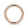 Eternity Band Wedding Ring in 14k Rose Gold with Round Natural Diamond at Gabriel & Co.