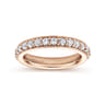 Eternity Band Wedding Ring in 14k Rose Gold with Round Natural Diamond at Gabriel & Co.