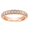 Eternity Band Wedding Ring in 14k Rose Gold with Round Natural Diamond at Gabriel & Co.