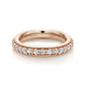 Eternity Band Wedding Ring in 14k Rose Gold with Round Natural Diamond at Gabriel & Co.