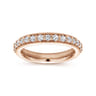 Eternity Band Wedding Ring in 14k Rose Gold with Round Natural Diamond at Gabriel & Co.