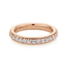 Eternity Band Wedding Ring in 14k Rose Gold with Round Natural Diamond at Gabriel & Co.