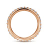 Eternity Band Wedding Ring in 14k Rose Gold with Round Natural Diamond at Gabriel & Co.